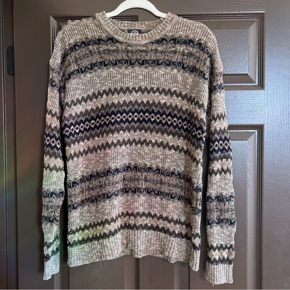 Dockers Other - Dockers Men's Crewneck Sweater - Beige and Black Pattern